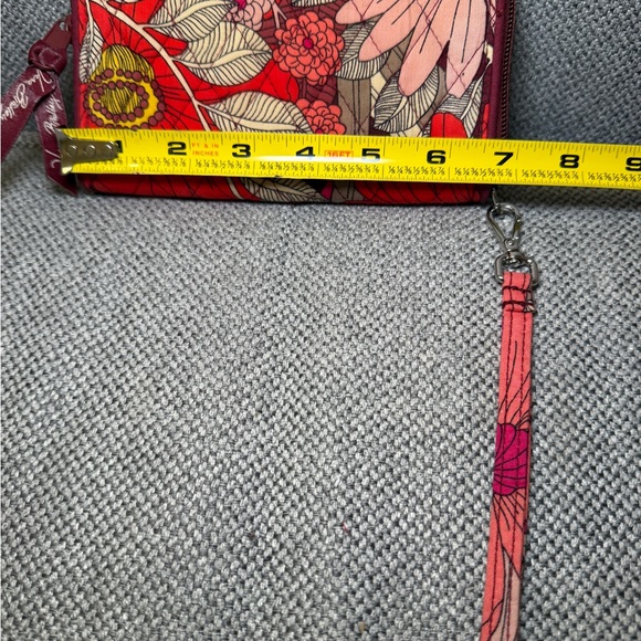 Vera Bradley Red and Pink Floral Wristlet - Picture 4 of 5